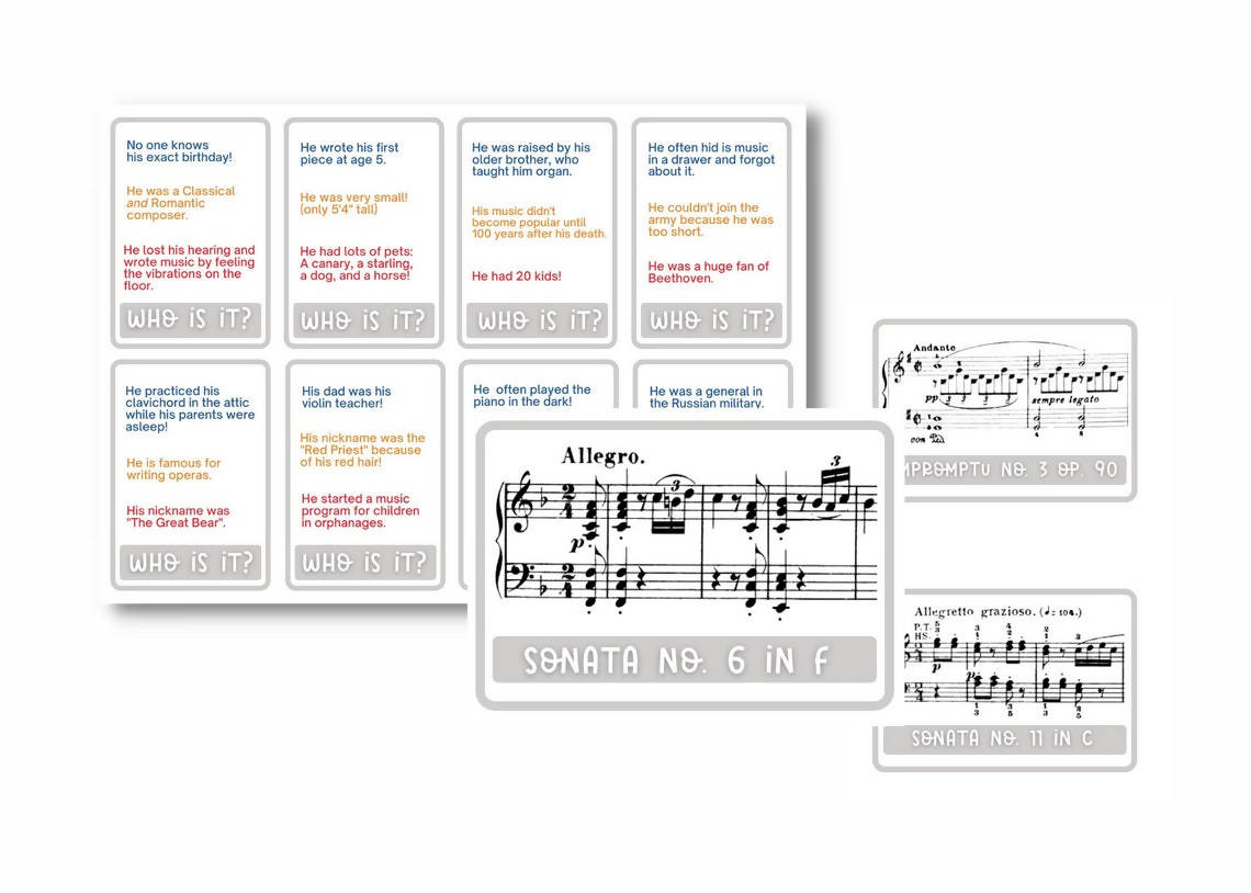 Composer Trivia [Matching Game/Flashcards] Music Teacher Resources