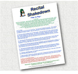 Recital Shakedown - The Party Game!