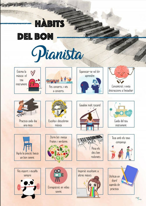 Poster hàbits del bon pianista