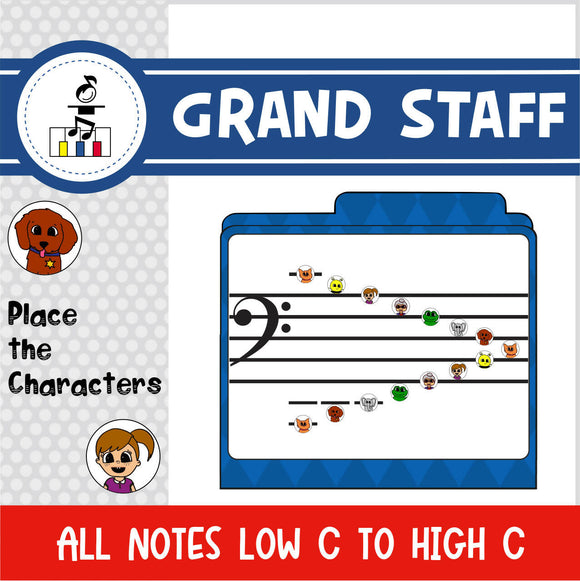 Grand Staff Characters File Folder