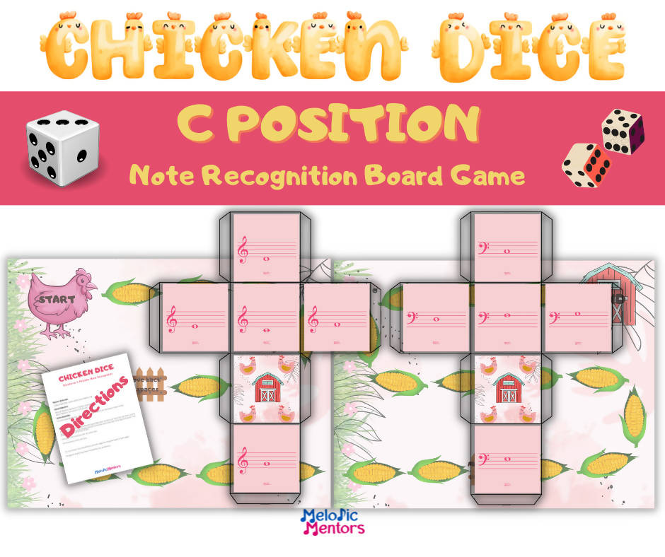 Chicken C Position Dice Game Music Teacher Resources