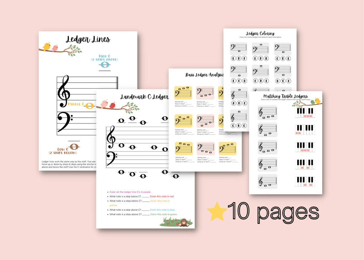 Ledger Lines Theory Worksheets Music Teacher Resources