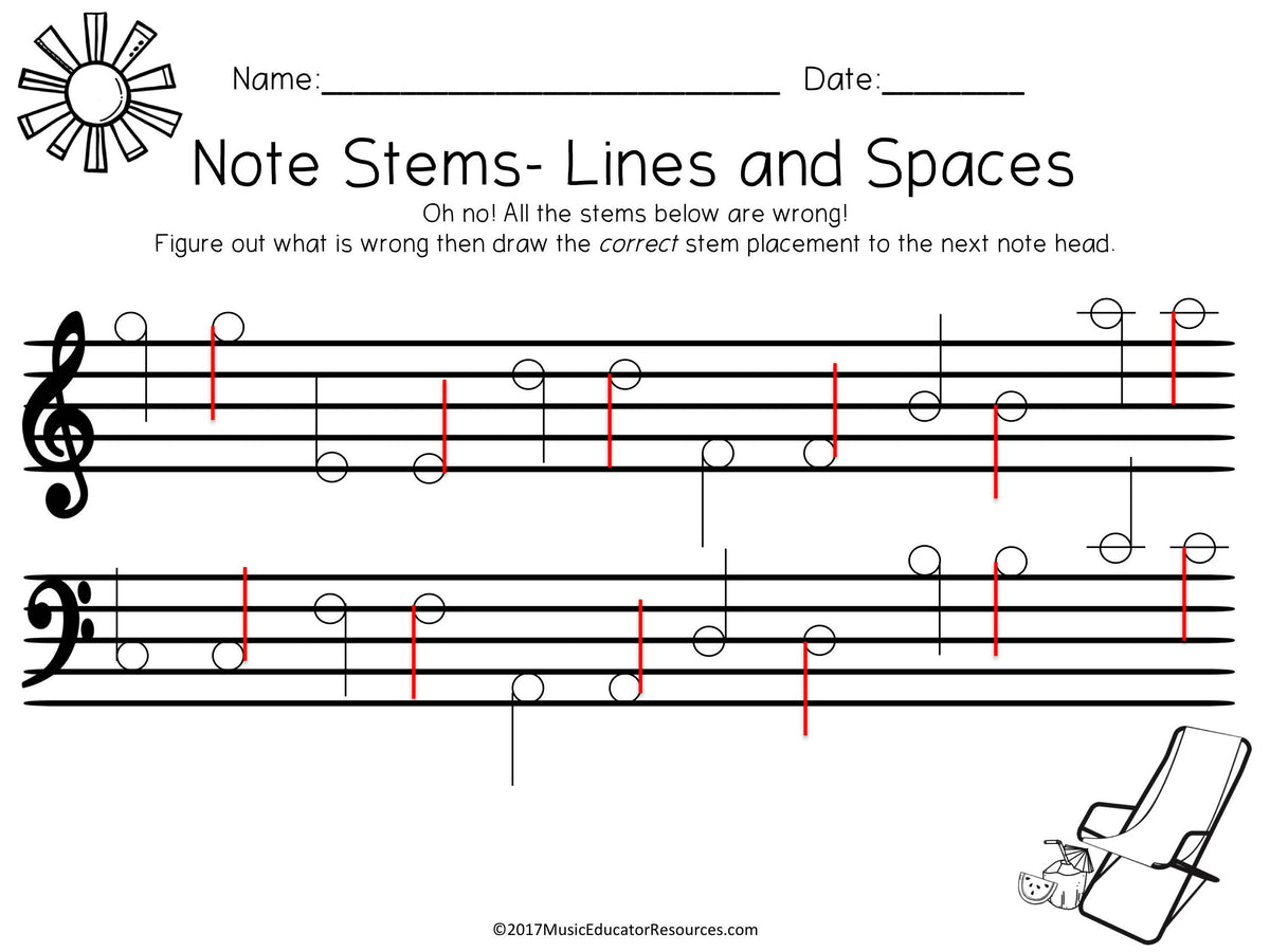 Note stems Music Teacher Resources