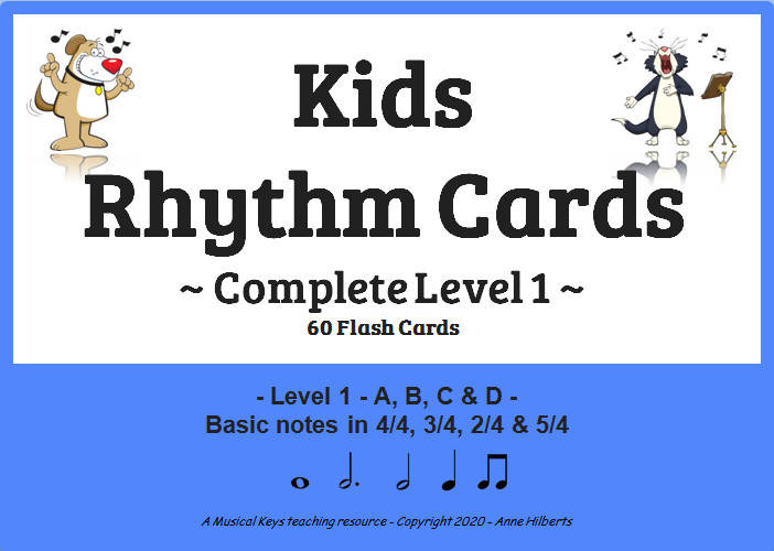 Rhythm Flash Cards Complete Level 1 Digital! Music Teacher Resources