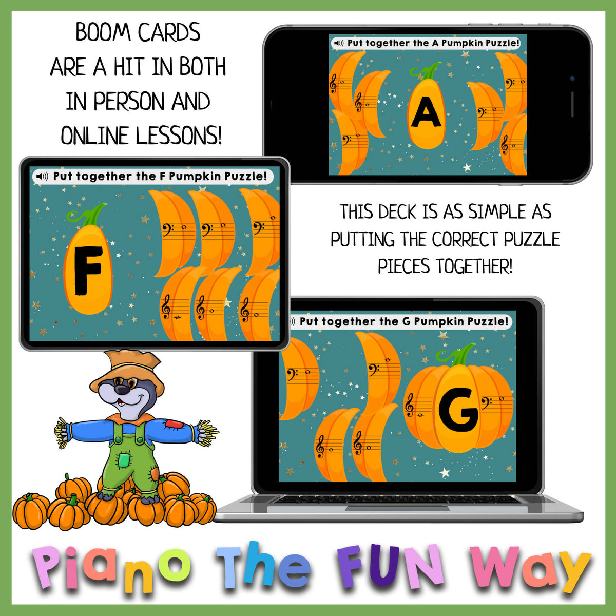 Boom Cards: Pumpkin Puzzles Level 2 – Music Teacher Resources