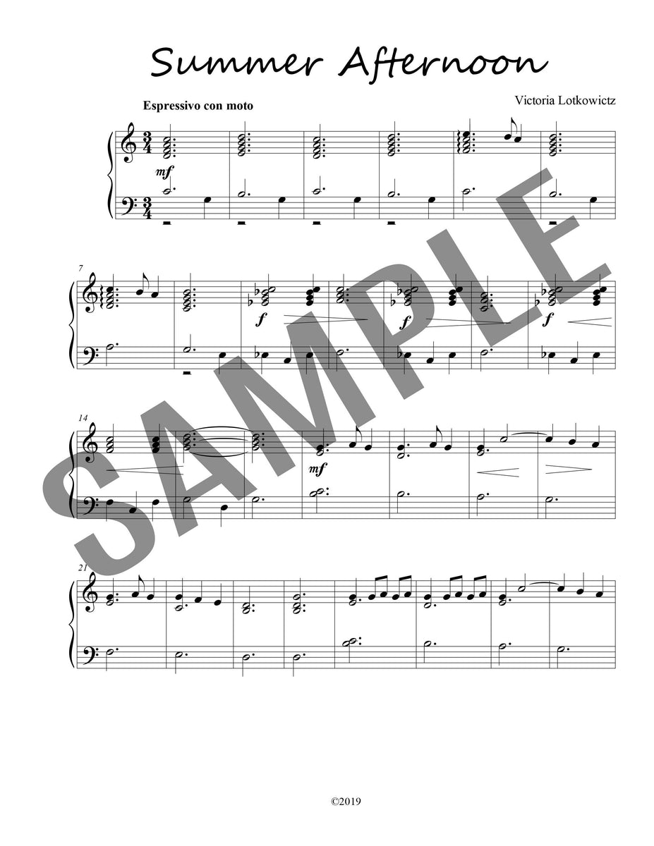 summer afternoon piano music intermediate Music Teacher Resources