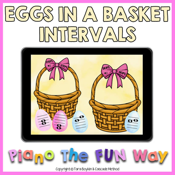 Boom Cards: Eggs in a Basket (Beginner Intervals)