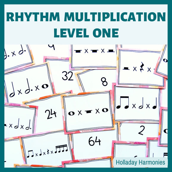 Rhythm Multiplication Math Equations - Level One