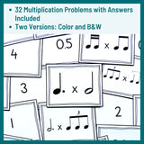 Rhythm Multiplication Math Equations - Level Two
