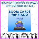 Boom Cards: Hard Major Caterpillar Chords (C#, Db, Eb .. Ab & Bb)