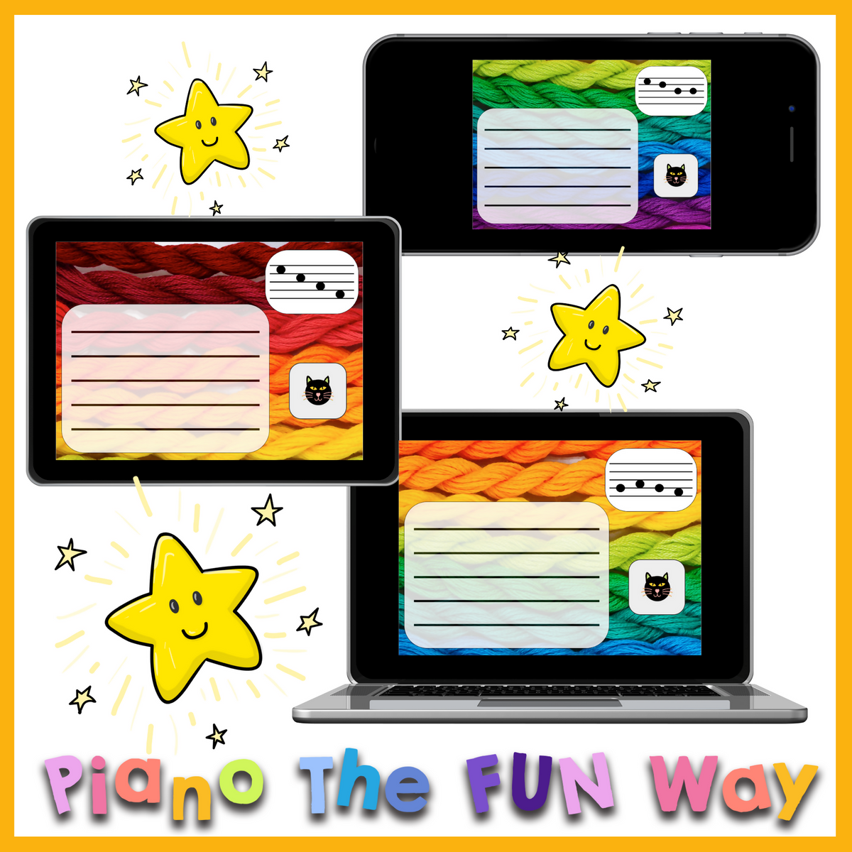 Copycat Note Boom Card: Copy Cat (Copying Notes Onto The Staff) – Music Teacher ...