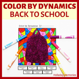 Color By Dynamics Music Worksheet - Back to School