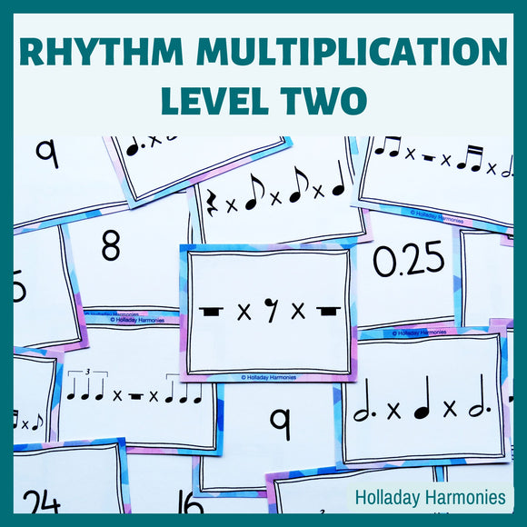 Rhythm Multiplication Math Equations - Level Two