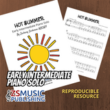 HOT SUMMER – Early Intermediate Piano Solo | Bluesy Summer Piano Sheet Music