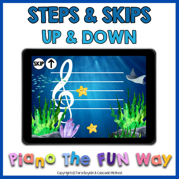 Boom Cards: Skips and Steps (Under Water Theme)