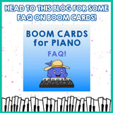 Boom Cards: Find Middle C, D and E on the Staff (Great for Beginners)