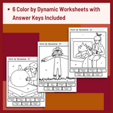 Fall Themed Color by Dynamics Worksheets - Music Dynamics Activities