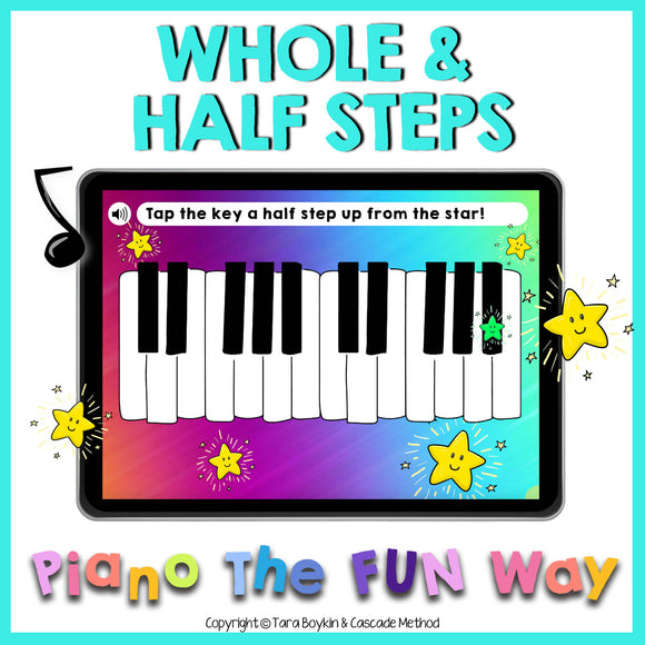 Boom Cards: Whole and Half Steps