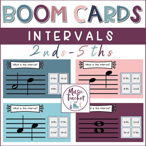 INTERVAL BOOM CARDS: 2nds - 5ths