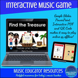 Find the Treasure | Treble Line Notes | Interactive Digital Music Game