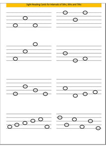 Sight-reading Cards 5ths, 6ths & 7ths