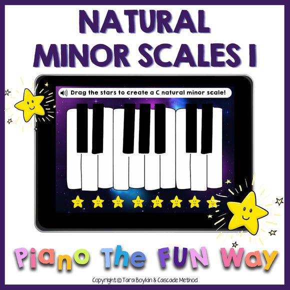 Boom Cards: Star Natural Minor Scales 1