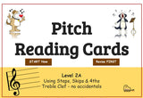 Pitch Reading Flash Cards - Levels 1, 2, & 3 Bundle