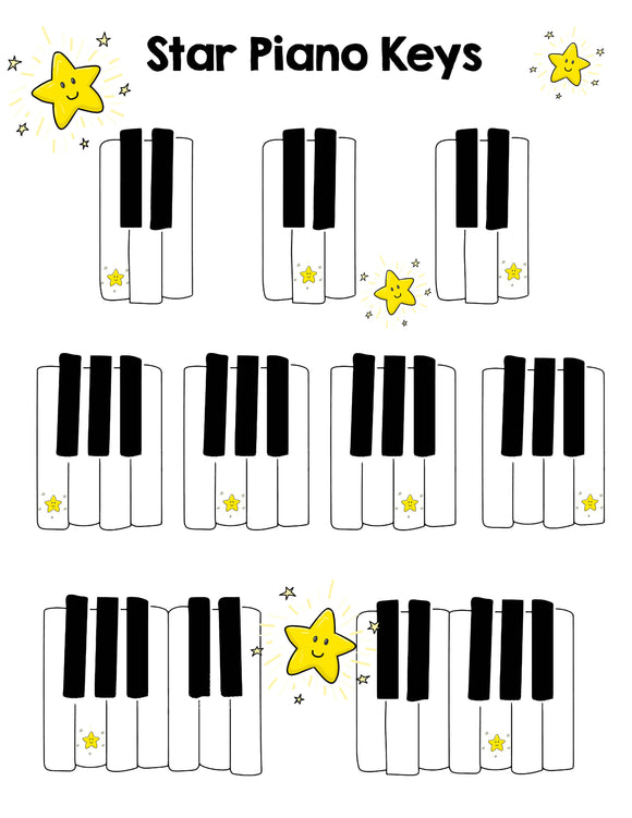 Star Piano Keys – Music Teacher Resources