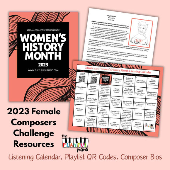Female Composers Challenge 2023: Listening Calendar & Composer Bios