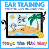 Boom Cards: Ear Training: Major and Minor Chords with Hank the Hammerhead Shark