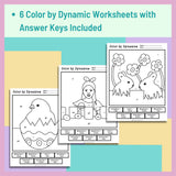 Easter Themed Color by Dynamics Worksheets | Music Dynamics Activities