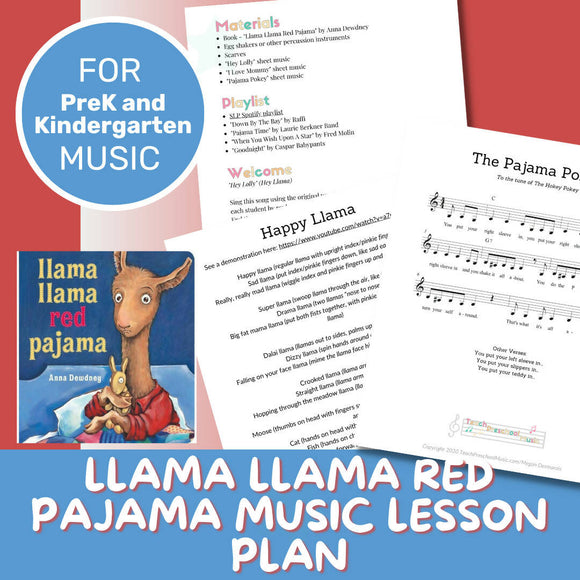 Llama Llama Red Pajama Storybook Music Lesson Plan (PreK - 2)