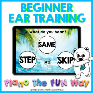 Boom Cards: Beginner Ear Training (Same-Skip-Step) Summer