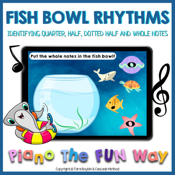 Boom Cards: Fish Bowl Rhythms Notes
