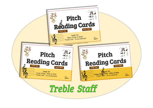 Pitch Reading Flash Cards – TREBLE Set 1, 2, 3