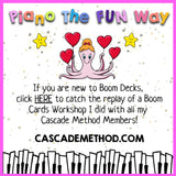 Boom Cards: Valentine Piano Keys - White Piano Key Note Recognition for Beginners