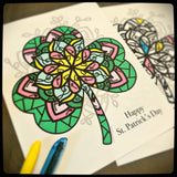 St. Patrick's Day Mandala Poster and coloring page Bundle