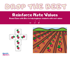 Drop the Beet - Note Value Recognition for Beginner Piano Students