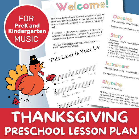 Thanksgiving Music Lesson Plan (Grades PreK-2)