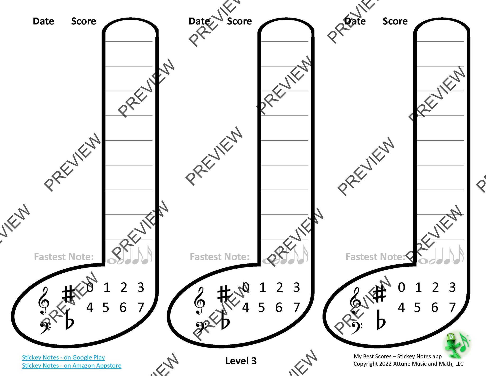 Best score tracking sheet - Stickey Notes app – Music Teacher Resources