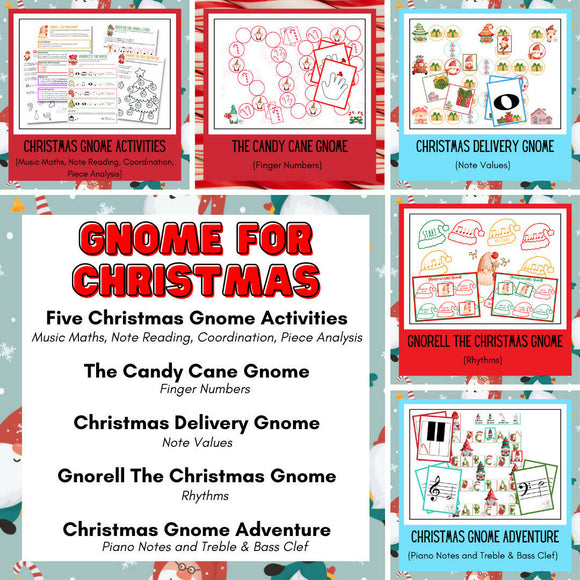 Gnome for Christmas Bundle | 4 Christmas Music Games & Activities