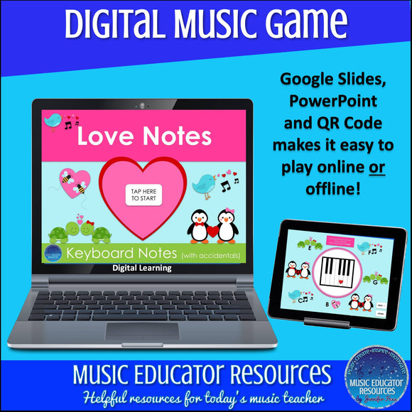 Love Notes | Keyboard Notes | Digital Music Game