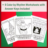 Christmas Themed Color by Rhythm | Christmas Music Activities