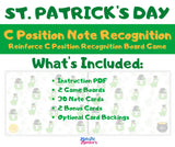 St. Patrick's Day C Position Note Recognition Board Game