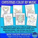 Color by Music | Christmas | Reproducible Coloring Worksheets