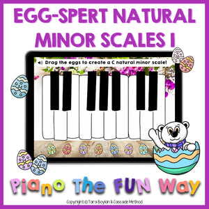 Boom Cards: Egg-Spert Natural Minor Scales 1