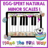 Boom Cards: Egg-Spert Natural Minor Scales 1