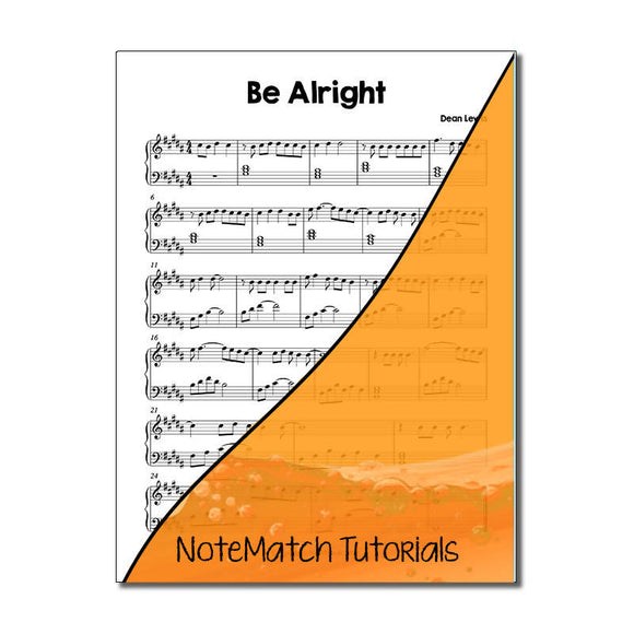 Be Alright by Dean Lewis (NoteMatch Tutorial)