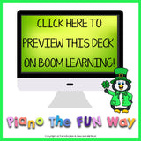 Boom Cards: Grand Staff Level 3 St. Patrick Day Themed