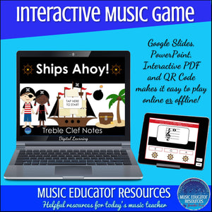 Ships Ahoy | Treble Clef Notes | Interactive Digital Music Game